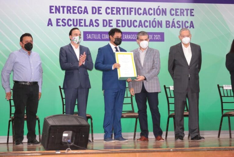 Certifica Coahuila la calidad educativa de 188 planteles de educación básica: MARS