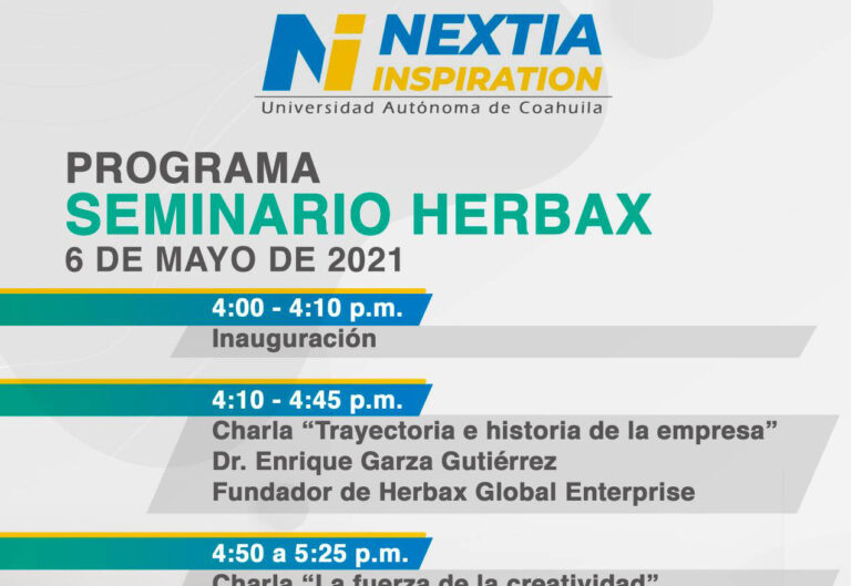 Dirección de Investigación y Posgrado de la UA de C invita al Seminario Herbax el próximo 6 de mayo