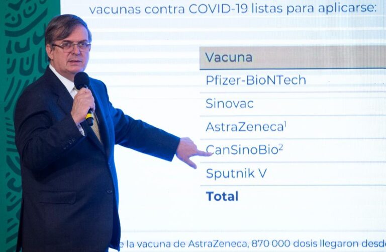 Ebrard viajará a Rusia, China, India y Estados Unidos para garantizar acuerdos de vacunas COVID-19