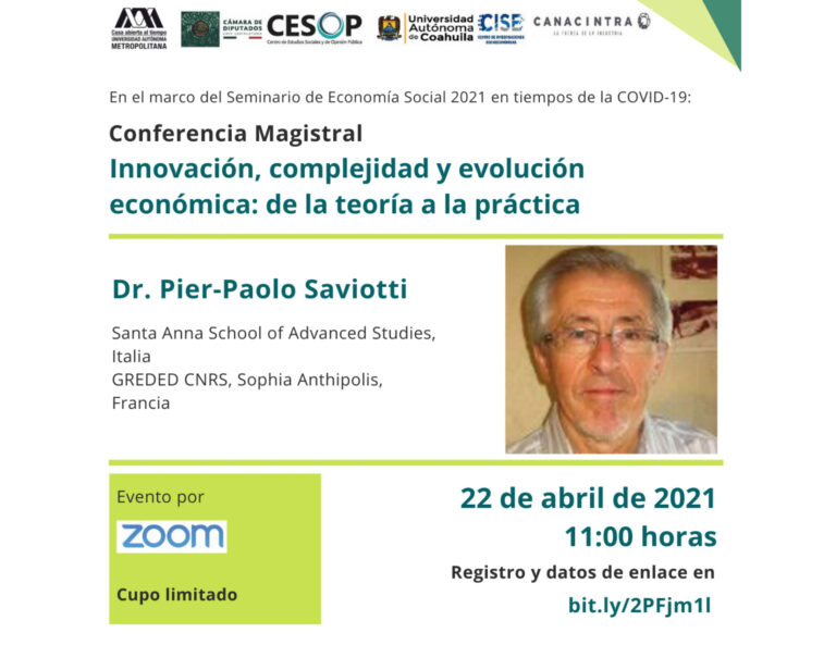 Invita UA de C a la conferencia magistral “Innovación, complejidad y evolución económica: de la teoría a la práctica”