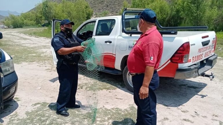 Detectan pesca ilegal en presa Palo Blanco 