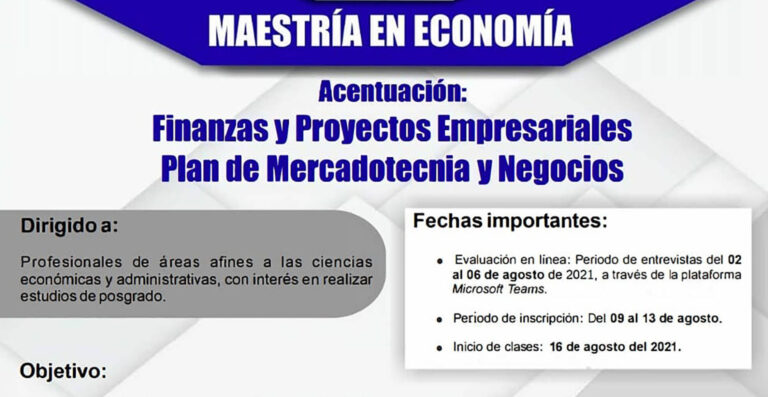 Especialízate en finanzas y proyectos especiales con la Maestría en Economía que ofrece la FEM Unidad Torreón