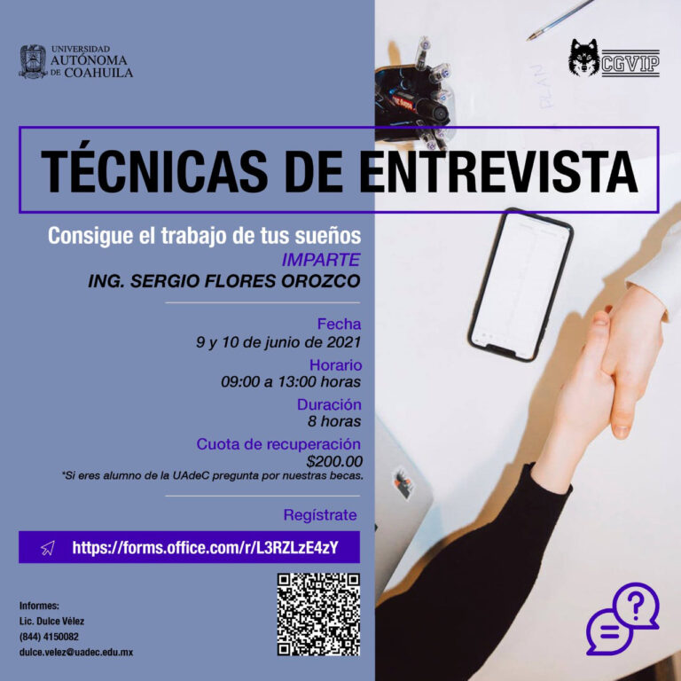 Fortalece tus habilidades profesionales en el taller “Técnicas de Entrevista” que promueve la UA de C