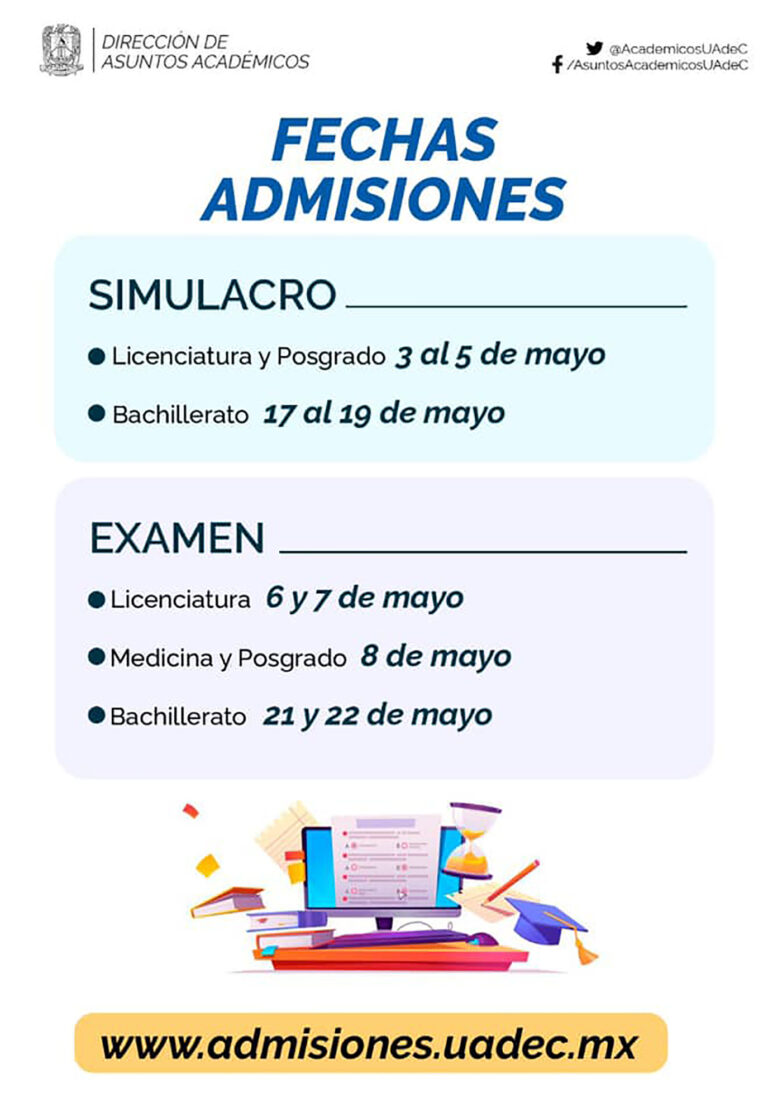 Inicia en UA de C la aplicación del examen de admisión virtual para licenciatura y posgrado