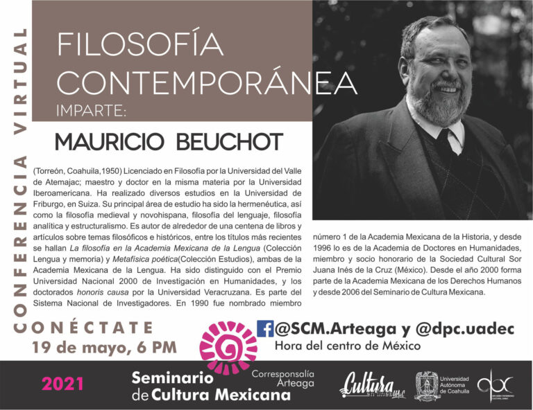 Invita UA de C a la conferencia “Filosofía Contemporánea” por Mauricio Beuchot