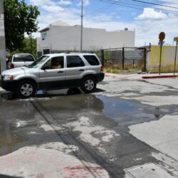 Se registra fuga de aguas negras en zona centro de Ramos Arizpe 