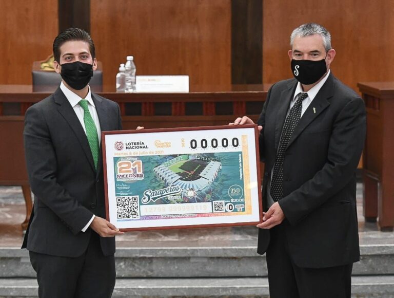 Saraperos devela billete conmemorativo de la lotería nacional   