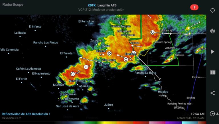 Se registran fuertes lluvias en la Región Norte de Coahuila