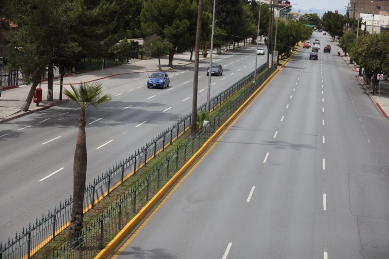 Embellecen el bulevar Venustiano Carranza en Saltillo