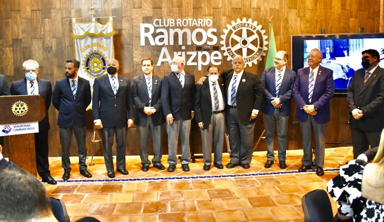 Celebra Rotarios de Ramos Arizpe cambio de mesa directiva 2021-2022 