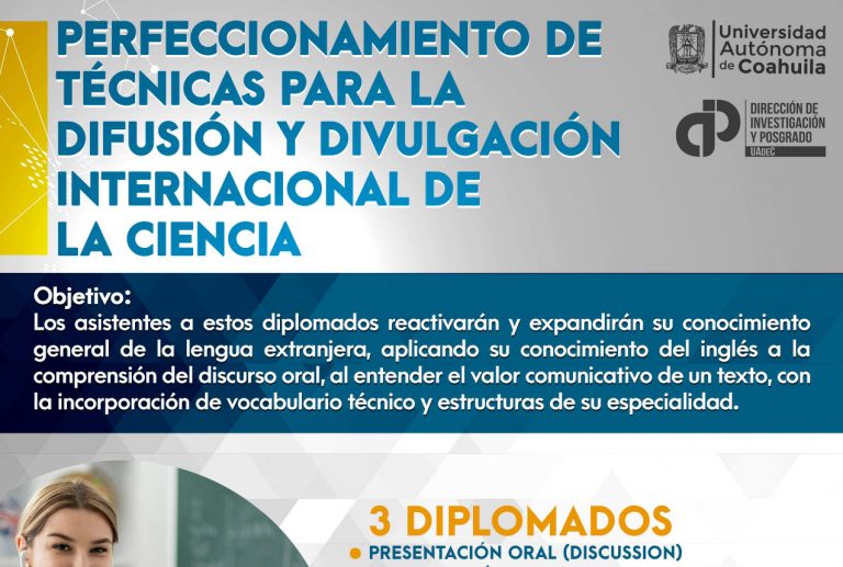 Ofrece UA de C diplomados para difusión y divulgación internacional de la ciencia