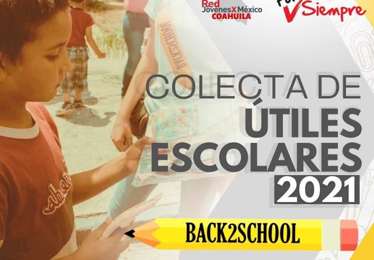 Concluye este sábado colecta de útiles escolares de Red de Jóvenes por México