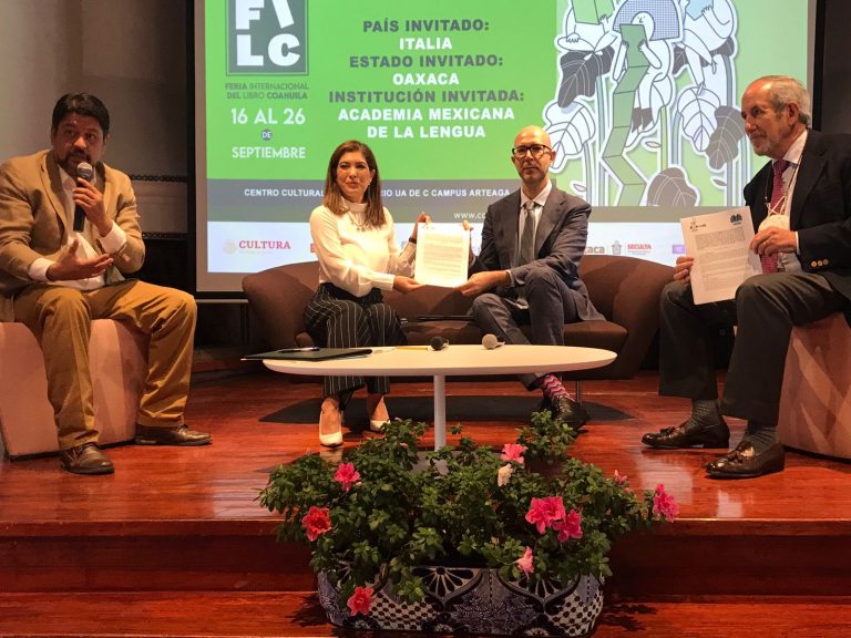 Firma Cultura Coahuila importantes convenios con el  Instituto Italiano y con la CANIEM