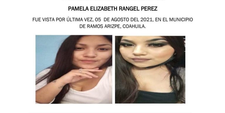 Piden ayuda para localizar a Pamela Rangel, extraviada en Ramos Arizpe 