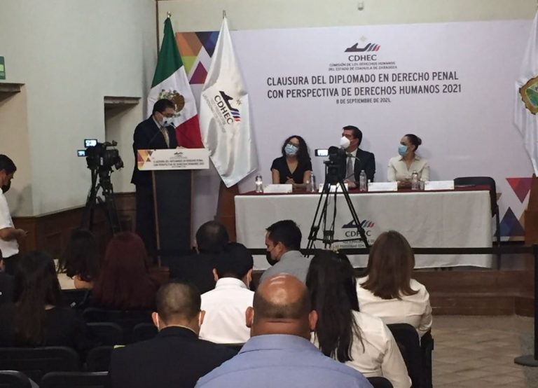 Clausuran diplomado en Derecho Penal con Perspectiva en Derechos Humanos
