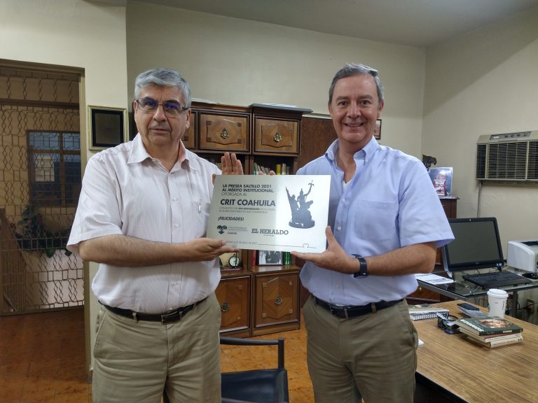 Comparte CRIT con EL HERALDO Presea Saltillo 2021 al Mérito Institucional