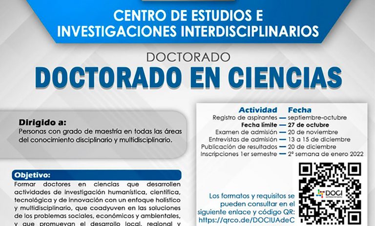 Continúa tu formación con el Doctorado en Ciencias que ofrece la UA de C