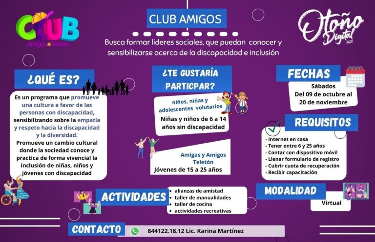 Convocan a integrarse al voluntariado del Club Amigos del Teletón para el ‘Otoño Digital’