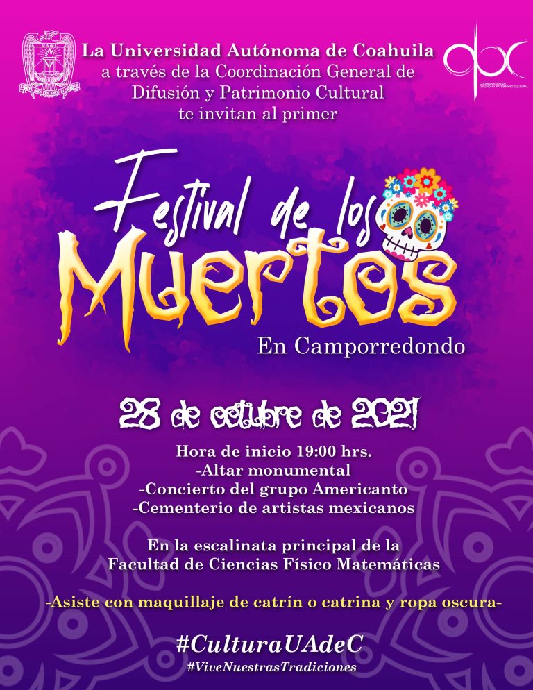 Invita UA de C durante octubre a disfrutar de sus actividades culturales