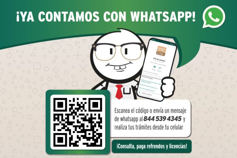 En noviembre, realiza tus trámites de control vehicular desde Whatsapp en Coahuila