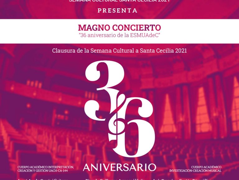 No te pierdas el magno concierto del 36 aniversario de la Escuela Superior de Música