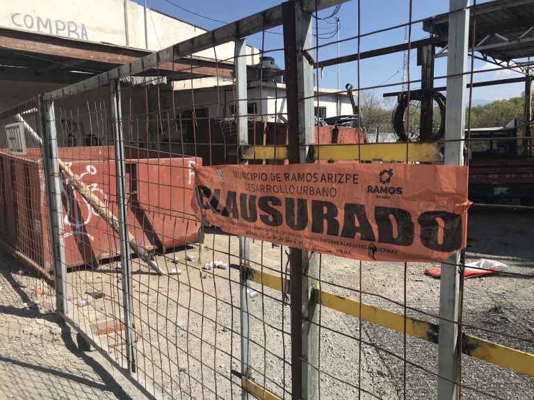 Tres chatarreras irregulares son clausuradas en Ramos Arizpe