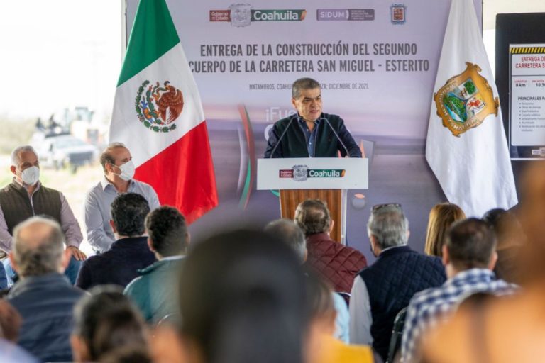 Con una inversión de 100 mdp, entrega MARS carretera San Miguel – Esterito