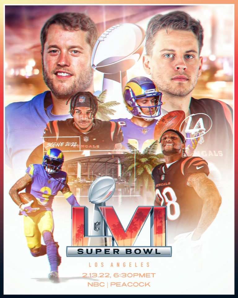 Todo listo para el Super Bowl LVI: Los Angeles Rams vs Cincinnati Bengals