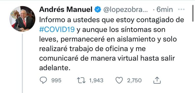 No era gripe… AMLO se contagia, por segunda ocasión, de COVID-19