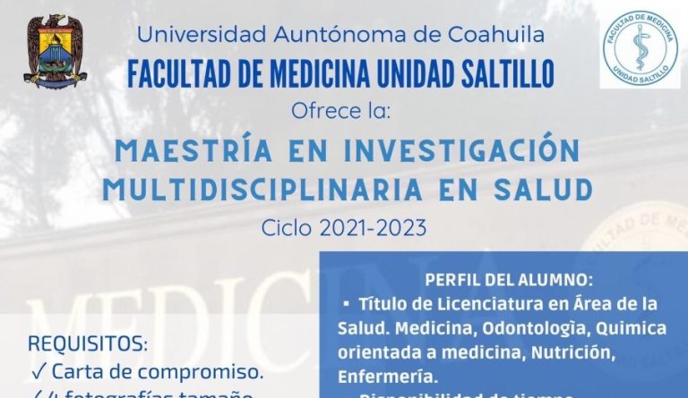 Cursa en la UA de C la Maestría en Investigación Multidisciplinaria en Salud