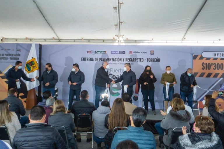 Entrega MARS obras de pavimentación y recarpeteo en Torreón por 10.3 mdp