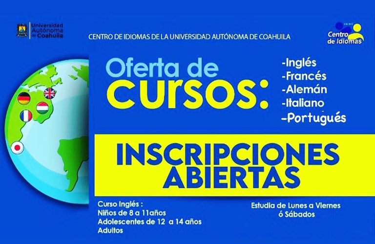 Inscríbete en los Cursos de Inglés, Francés, Alemán, Italiano y Portugués que ofrece el Centro de Idiomas US de la UA de C