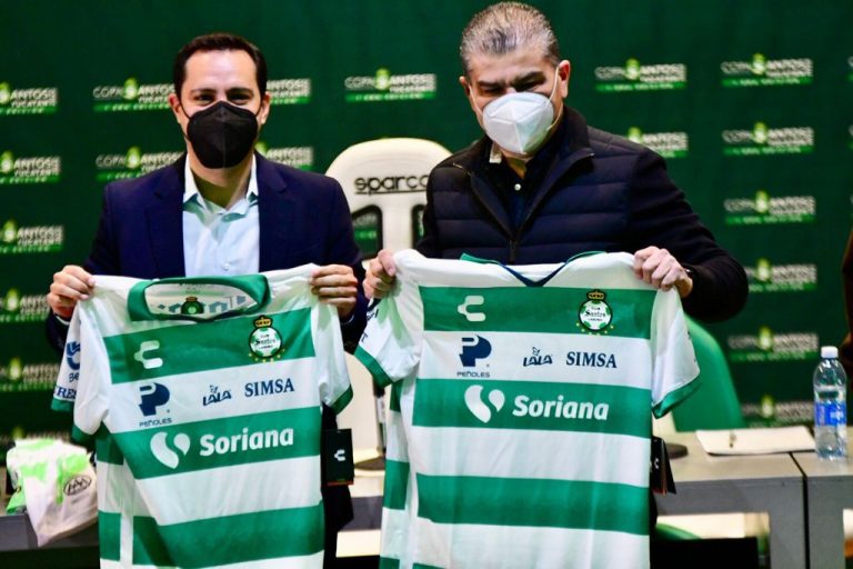 Presentan gobernadores de Coahuila y Yucatán la ‘Copa Internacional Santos-Yucatán 2022’