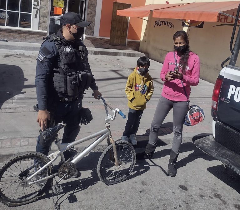 Policía de Ramos Arizpe recupera bicicletas robadas