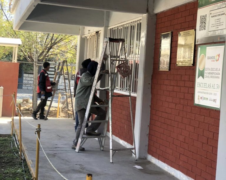 Levantan bandera blanca en infraestructura educativa de Ramos; escuelas listas para clases presenciales 