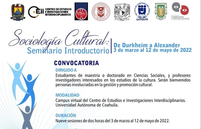 Participa en el Seminario Introductorio “Sociología Cultural: De Durkheim y Alexander”