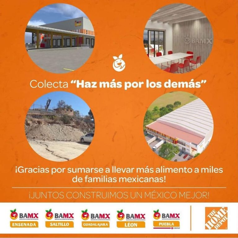 Recibirá Banco de Alimentos de Saltillo donativo de colecta «Haz más por los demás» de The Home Depot