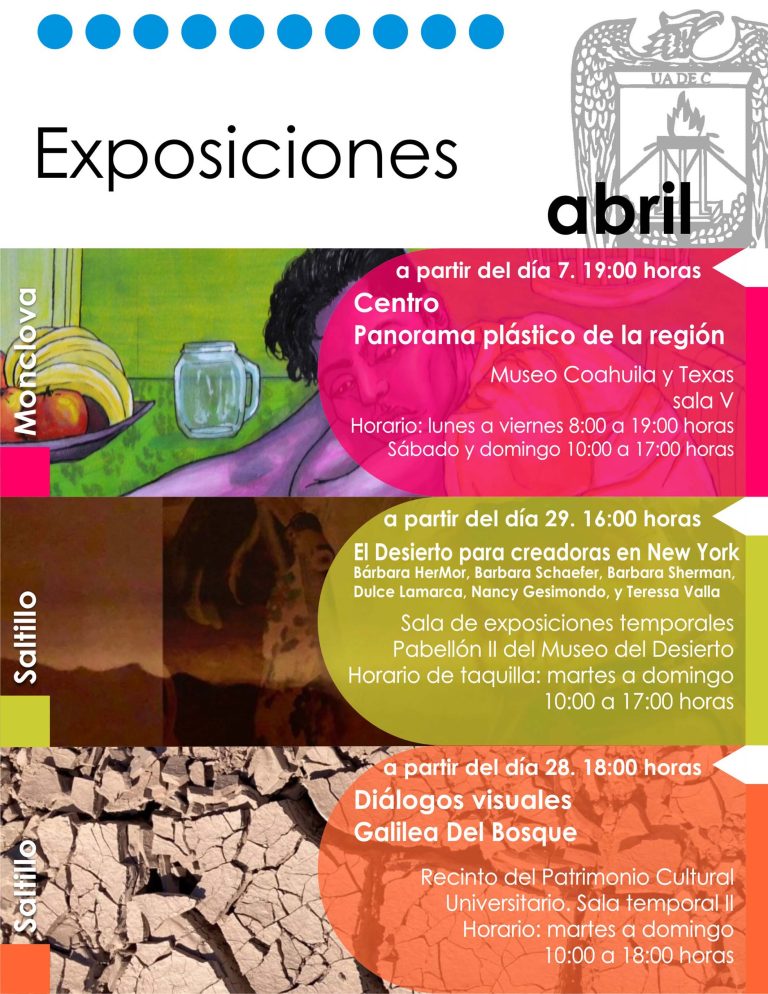 En el mes de abril UA de C invita a disfrutar de sus actividades culturales