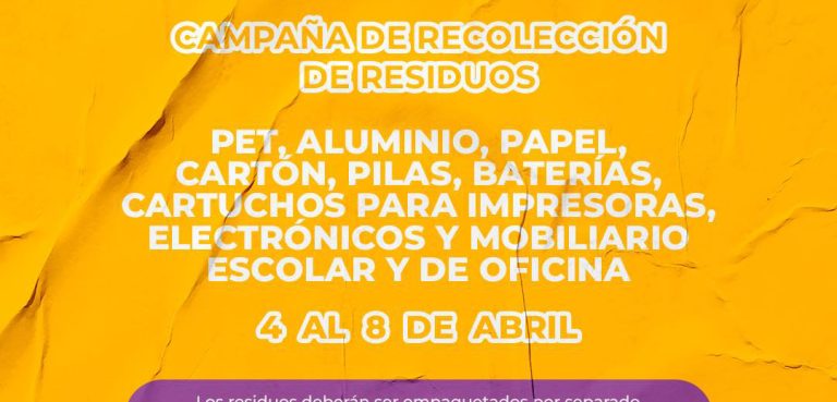 Tendrá UA de C campaña de recolección de residuos del 4 al 8 de abril