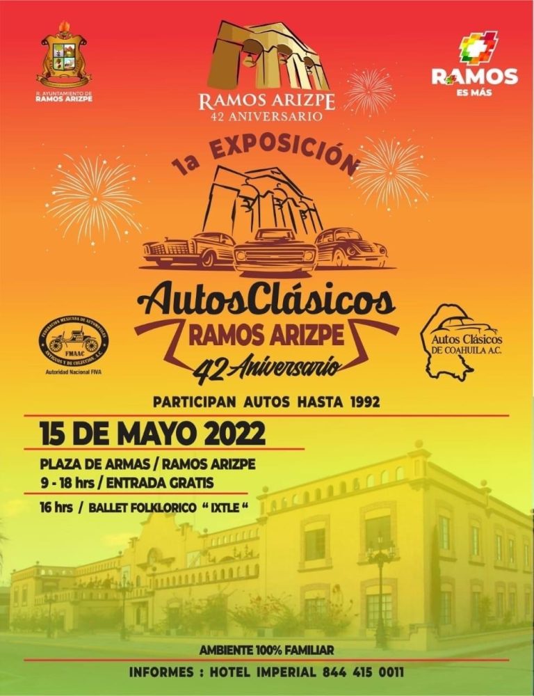 Celebrarán a Ramos Arizpe con Expo de autos clásicos