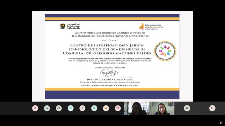 Recibe CIJE-UAdeC certificación como Dependencia Promotora de los Derechos Humanos Universitarios