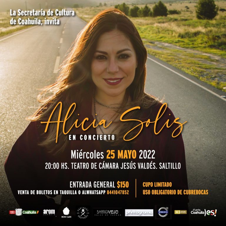 Cultura Coahuila presenta a Alicia Solís en concierto