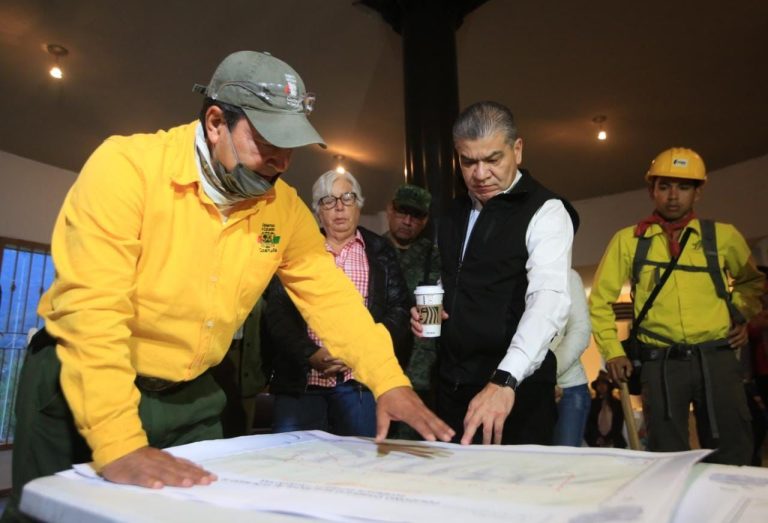 MARS evalúa los cuatro incendios forestales activos en Sierras de Arteaga y Saltillo