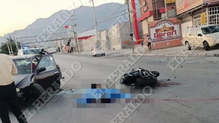 Mujer mata a motociclista en Saltillo