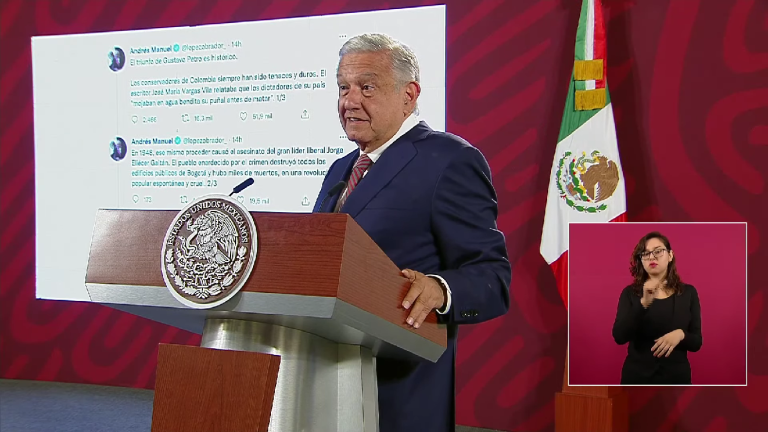 “Estoy muy contento, no lo puedo ocultar”: López Obrador sobre el triunfo de Petro en Colombia