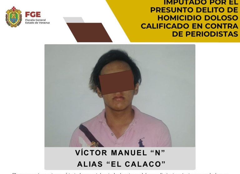 Detienen a “El Calaco” por asesinato de 2 periodistas en Veracruz