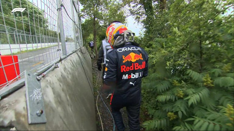 «Checo» Pérez sufre choque y abandona la qualy del GP de Canadá