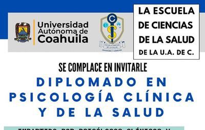 Invita UA de C a Diplomado virtual en Psicología Clínica y de la Salud