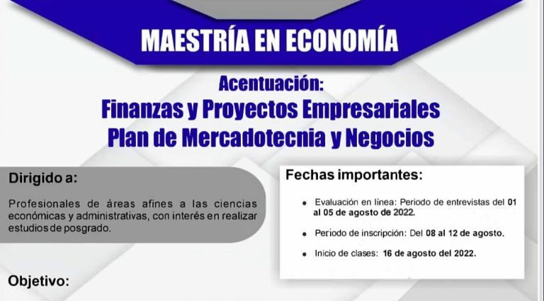 Cursa en la UA de C la Maestría en Economía con Acentuación en Finanzas y Proyectos Especiales en la Unidad Torreón