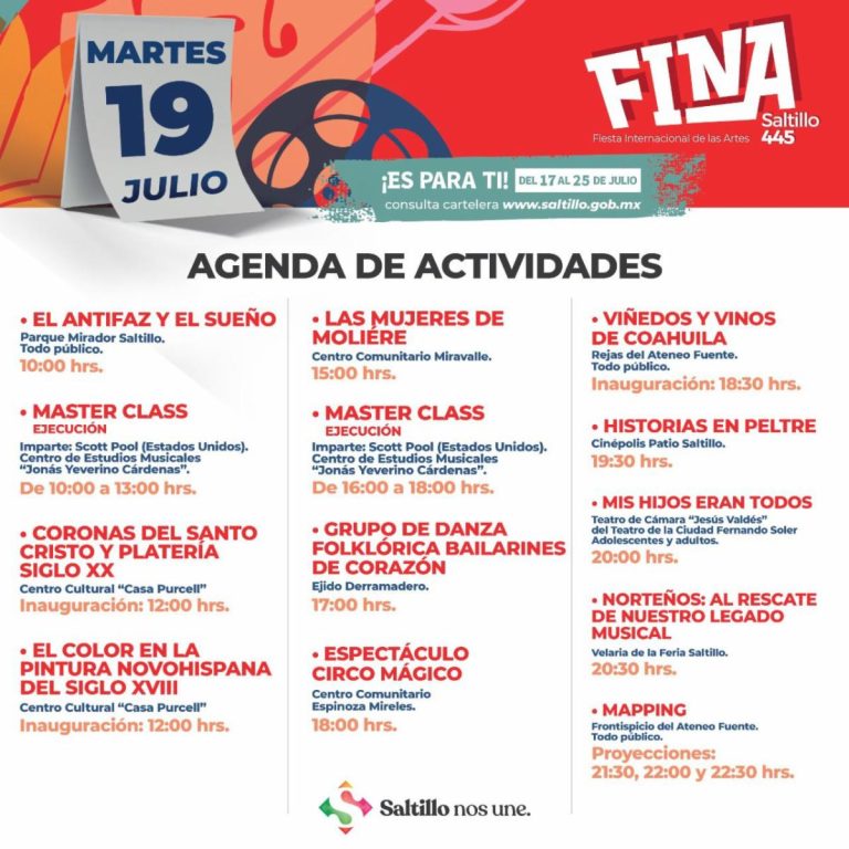 Disfrute este martes de los eventos de la FINA 445